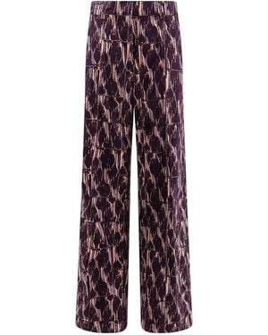 Dries Van Noten Paxy Corduroy Trousers - Purple