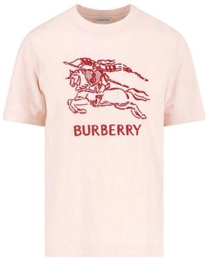 Burberry T-Shirt Logo - Pink