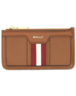 Bally Leather Card Holder - Brown