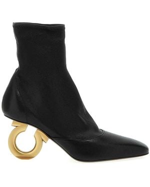 Ferragamo Elina Ankle Boots - Black
