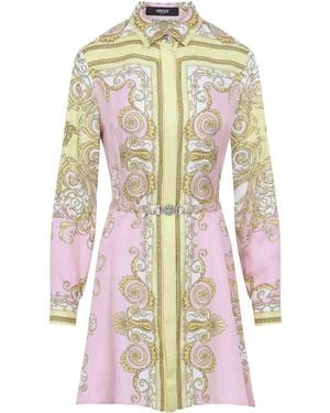 Versace Silk Mini Dress - White