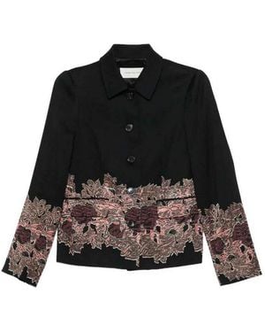 Dries Van Noten Bettsy Floral Jacquard Blazer - Black