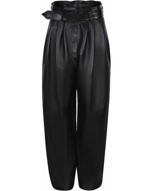Magda Butrym Trousers Made Of Leather - Black