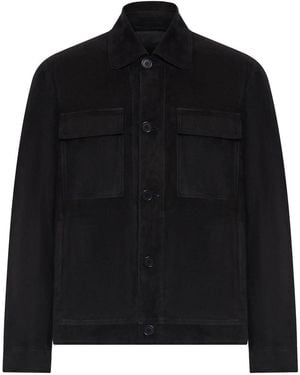Salvatore Santoro Short Workwear Leather Jacket - Black