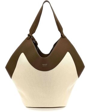 KHAITE Medium Lotus Tote Shopping Bag - Natural