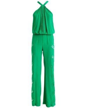 Ermanno Scervino Round Neck Lace Jumpsuit - Green