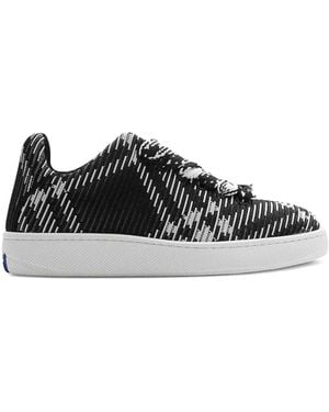 Burberry Check Knit Low Top Sneaker - Black