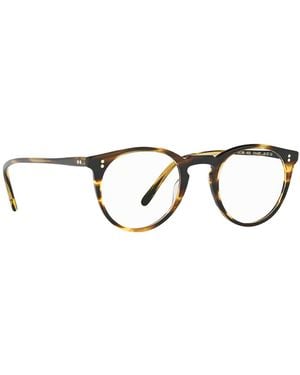 Oliver Peoples O'Malley Tortoiseshell Round Eyeglasses - Brown