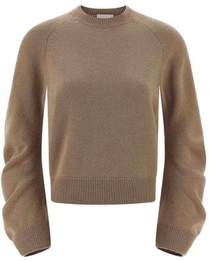 Nude Maglione A Maniche Curve - Marrone