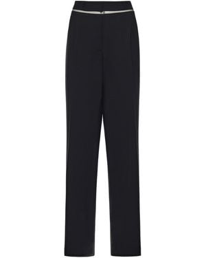 Nensi Dojaka Wide-Leg Tailored Trousers - Blue