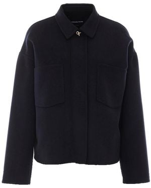 Fabiana Filippi Giubbino Con Chiusura Zip Frontale - Blu
