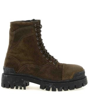 Balenciaga Combat Strike Ankle Boots - Brown