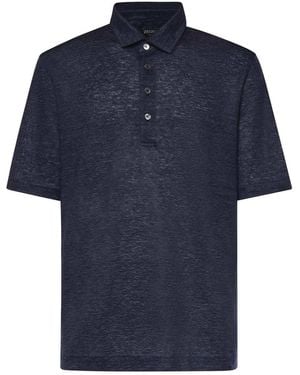 ZEGNA Oasi Lino Polo - Blue