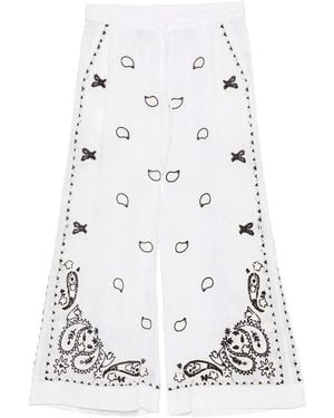 P.A.R.O.S.H. Trousers With Embroidery - White