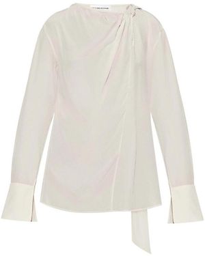Victoria Beckham Twist Detail Scarf Top - White