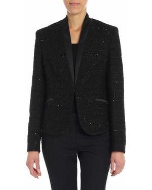 KARL LAGERFELD Jacket With Sequins - Black
