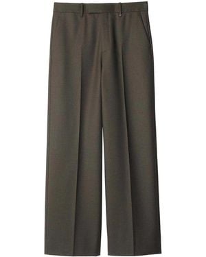 Burberry Wool Tailored Trousers - Grey