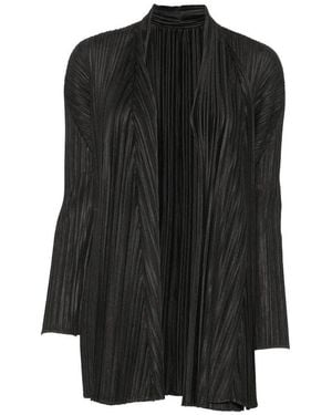 Pleats Please Issey Miyake Mellow Pleats Cardigan - Black