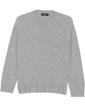Fabiana Filippi Embellished-Ribbed Crew-Neck Jumper - Grey