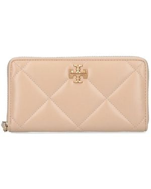Tory Burch Continental Zip Portfolio - Natural