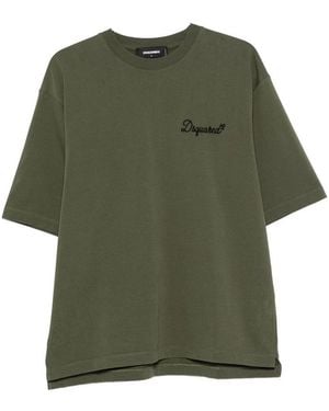 DSquared² Crew-Neck Short-Sleeve Sweater - Green