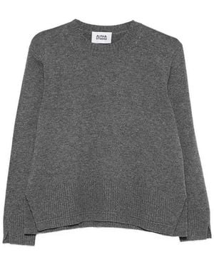 Alpha Studio Crew-Neck Sweater - Gray