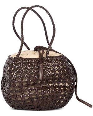 Dragon Diffusion Juventus Woven Leather Shoulder Bag - Brown