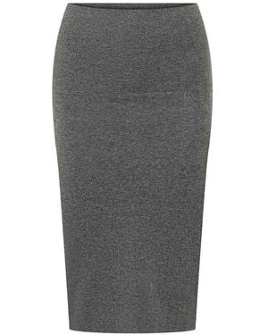 Stella McCartney Wool Midi Skirt - Gray