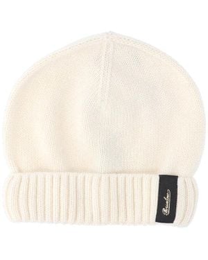 Borsalino Logo Beanie - Natural