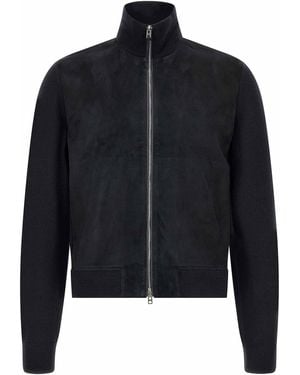 Tom Ford Two-Material Cardigan - Blue
