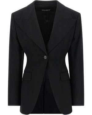 Dolce & Gabbana Flared Blazer - Black