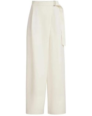 Brunello Cucinelli Twill Wrap Pants - White