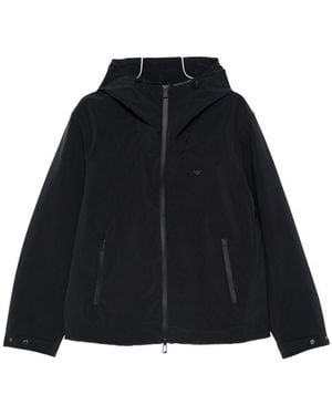 Emporio Armani Hooded Blouson Jacket - Black