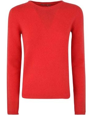Nuur Crew Neck Jumper - Red