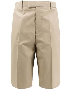 Ferragamo Cotton Bermuda Shorts - Natural