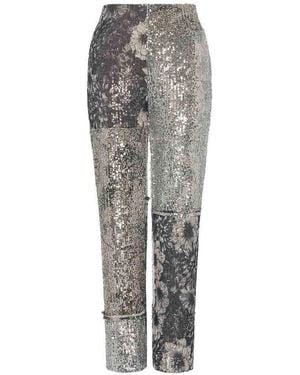 Maison Margiela Trousers With Details - Grey