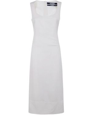 Jacquemus La Robe Tablier Midi Dress - White