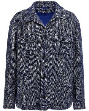 Etro Wool Overshirt Jacket - Blue