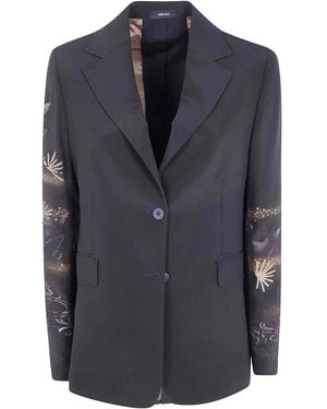 Ibrigu Single Breasted Jacket Overdyed - Blue