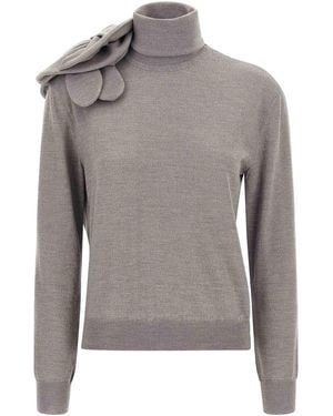 Moschino 3D Flower Jumper - Grey