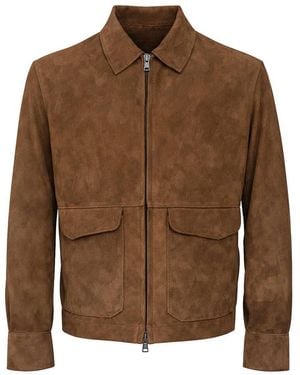 Franzese Collection Taupe Bonded Suede Jacket - Brown