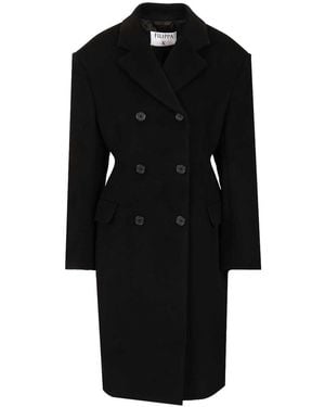 Filippa K Harper Double-Breasted Coat - Black