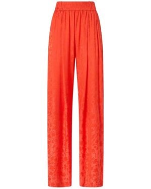 Pinko Floral Jacquard Pants - Red