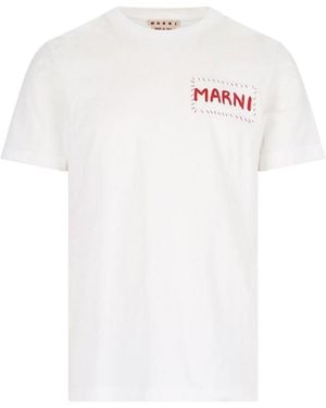 Marni T-Shirt Logo - White
