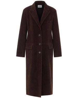 Arma Alissa Gritty Suede Coat - Red