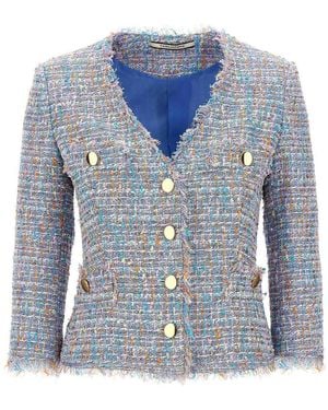 Tagliatore Tweed Blazer - Blue