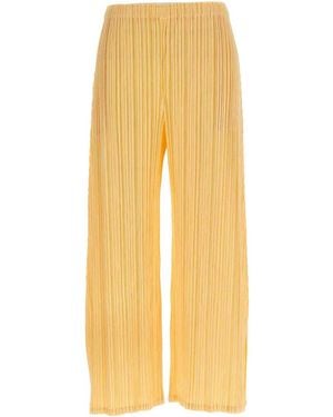 Pleats Please Issey Miyake Mellow Pleats Trousers - Yellow