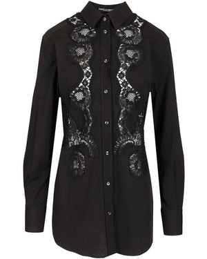 Dolce & Gabbana Cotton Poplin Shirt - Black