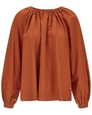 Marni Boat Neck Blouse - Brown