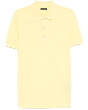 Tom Ford Cotton Blend Polo Shirt - Yellow
